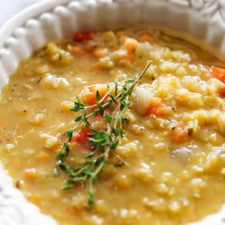 Slow Cooker Lentil & Ham Soup